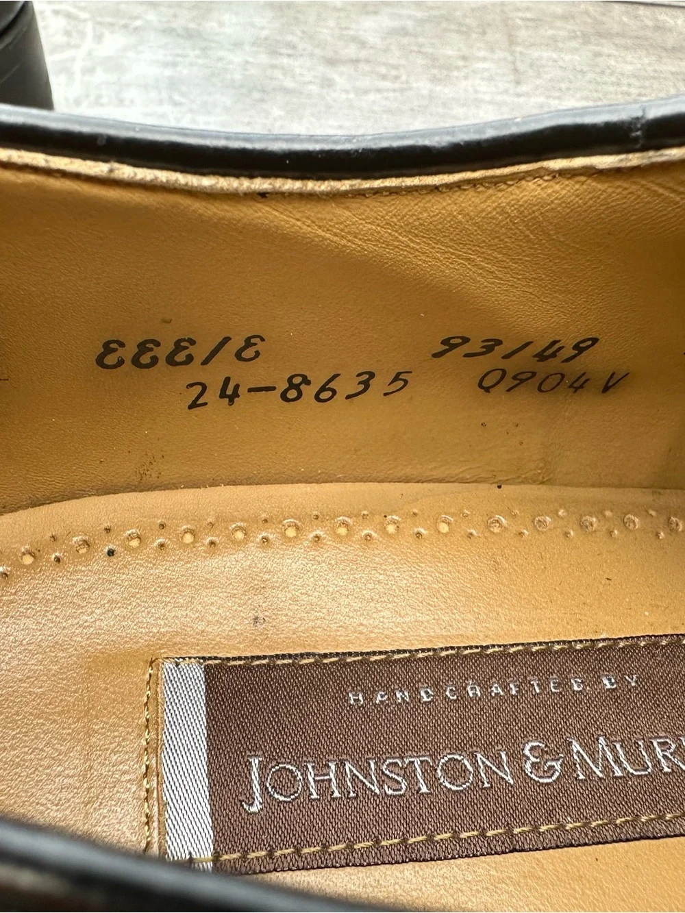 Johnston & Murphy Black Leather Cap-Toe Derby Oxfords